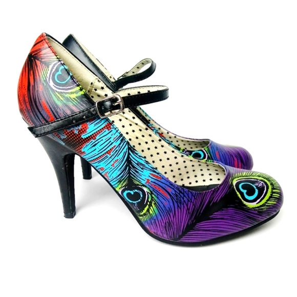 T.U.K Shoes - Peacock Mary Janes